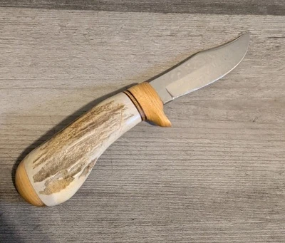 Doug Pederson 9” Knife Stag Handle Hunter Skinner Fixed Blade - Image 1 of 4