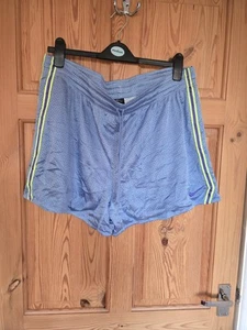 Pantalones cortos deportivos para correr Nike Dri Fit de malla azul para mujer talla XL - Imagen 1 de 6