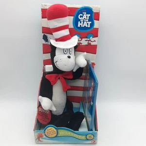 "De colección 2003 El gato en el sombrero Dr. Seuss 16"" peluche posable con libro película oficial" - Imagen 1 de 12