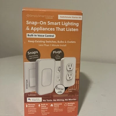 SWITCHMATE STARTER KIT Snap On Smart Lighting & Appliances That Listen NIB - Image 1 of 4
