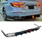 Rear Bumper Diffuser Lip W/LED For Honda Accord 2018 2019 2020 10th