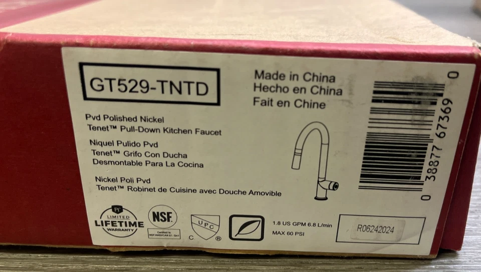 Grifo de cocina Pfister GT529-TNTD Tenet - menos mango, níquel pulido Foto 1 de 2