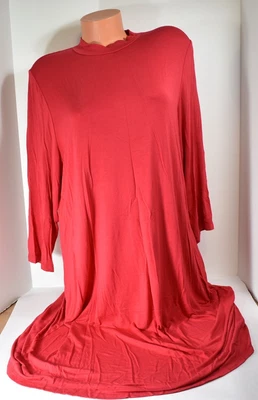 Mujer Tiana B. Vestido rojo manga larga fluido talla 20 Foto 1 de 4