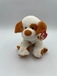 Neu Imperfect Tag Ty Pluffies Welpe Hund Peppy 2007 braun weiß hellbraun liebevolle Flecken - Bild 1 von 12