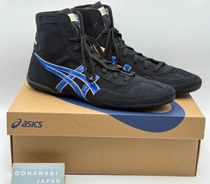 ASICS EX-EO Wrestling Boxing Shoes 1083A001 TWR900 New model Black Blue 7.5-11.5 - Picture 1 of 24