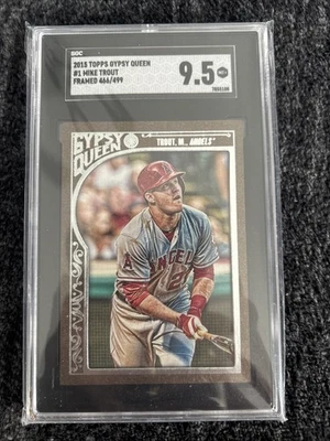 2015 Topps Gypsy Queen Framed Bronze Parallel MIKE TROUT #1 Angels /499 SGC 9.5 - Image 1 of 3