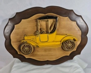 Vintage Classic Antique Car Wall Decor Plaque Man Cave decor 17 X 12 Ceramic - Picture 1 of 14