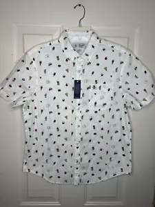 Ein Original Pinguin von Munsingwear Kurzarm Button Down Hemd Herren Large - Bild 1 von 12