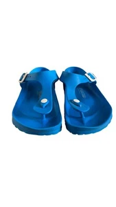 Birkenstock Gizeh EVA Blue Sandals Size 39 Adjustable Strap Womens Comfortable - Picture 1 of 11