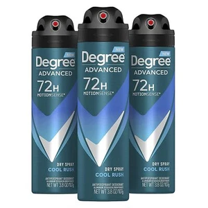 Degree Men Antiperspirant Deodorant Dry Spray Cool Rush 3 count Deodorant - Picture 1 of 14