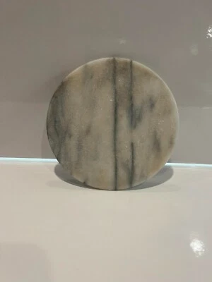 6英寸平板大理石盘子装饰灰色 — 第 1/4 张图片