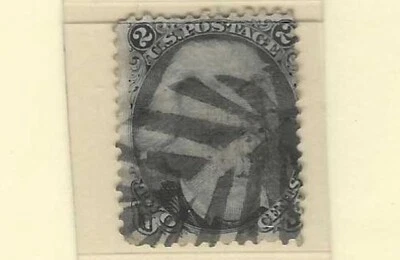 US 1867 TWO CENTS JACKSON GRILL 14 X 17 POINTS SCOTT 87 FANCY NEAT CANCEL - Image 1 of 2