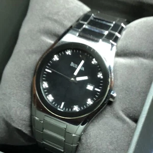 Bulova Men's Watch Black 40mm Diamond Dial Wristwatch in Box - Picture 1 of 8