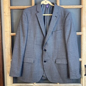 Savile Row Co London Men's Sports Coat Size 46 L, Gray Wool Blend Hounds-tooth - Picture 1 of 9