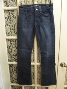 # AMERICAN EAGLE TRUE BOOT WOMEN 0 (27x32) JEANS-LOW RISE-STRTCH-DISTRESSED-EUC - Picture 1 of 11