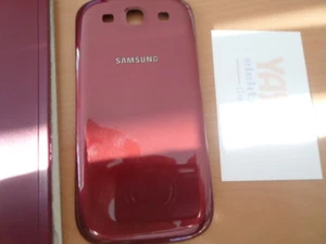 rot Galaxy S3 Original Akkudeckel Samsung Cover Backcover NEU  - Bild 1 von 2