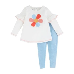 Mud Pie H4 Kids Girl Flower Power Tunic & Legging Set 11880008 - Choose Size - Picture 1 of 4