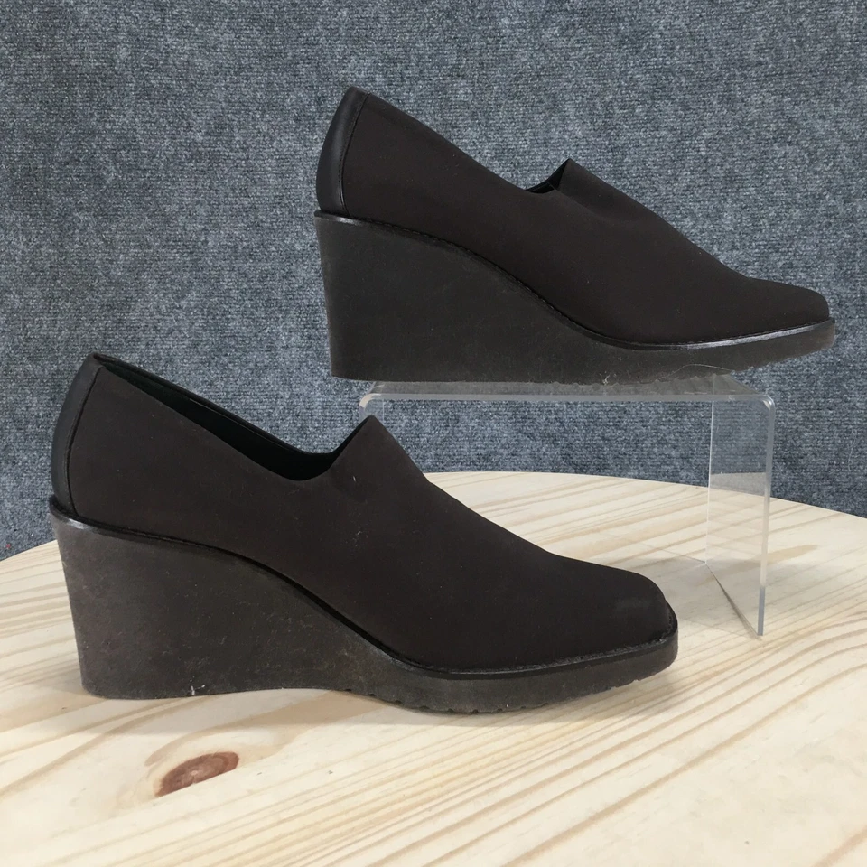 Donald J Pliner Zapatos Mujer 8 M Bomba Marrón Sin Cordones Puntera Cuadrada Informal Tacón Bloque Foto 1 de 4