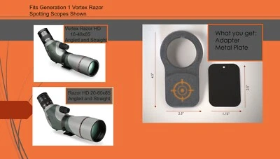 Adaptador Digiscopio Magnético Vortex Razor HD 20-60 x 85mm (Gen 1) Gris Foto 1 de 4