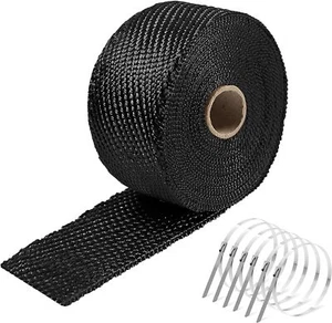 Cinta Térmica Para Tubo de Escape Titanio Hilo Fibra De Vidrio 1200°F 2500°F Nuevo - Imagen 1 de 12