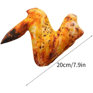 (2)Plush Toy Chicken Wing Drumstick Fried Pillow Cushion Soft Throw Home Decor - Picture 1 of 6