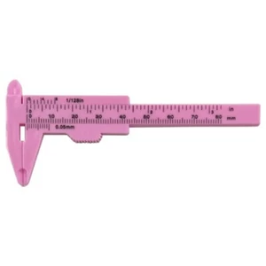 5 piezas mini pinza Vernier de plástico regla de calibre deslizante de 3 pulgadas métricas, rosa - Imagen 1 de 3