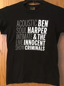 Ben Harper & The Innocent Criminals. Shirt. Ladies Cut. M. Black - Picture 1 of 3