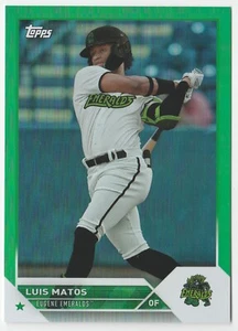 2023 Topps Pro debut lámina verde #/99 Luis Matos radiocontrol novato gigantes - Imagen 1 de 2