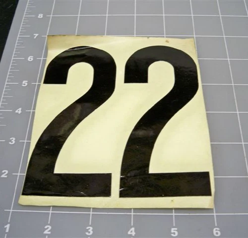 2 号贴纸 6 英寸黑色乙烯基 2 数量比赛评分免运费 — 第 1/1 张图片