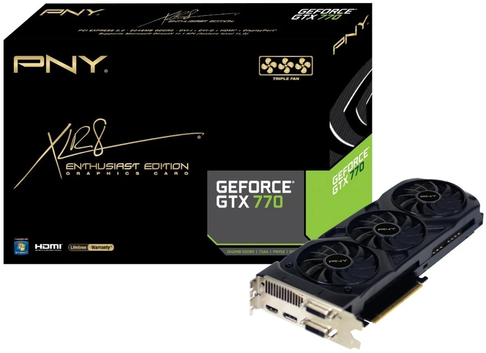 PNY Nvidia GeForce GTX 770 2GB 3 fans "BOX ONLY NO GRAPHICS CARD BOX ONLY" - Image 1 of 1