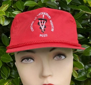 Vintage College Of veterinary Medicine Hat Cap SnapBack NCSU NC State Cord - Picture 1 of 10