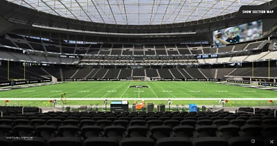 VVIP LAS VEGAS RAIDERS PSL (2) 50 JARDAS LINHA ACESSO AO CAMPO LOUNGE PRIVADO AYCE/D - Imagem 1 de 2