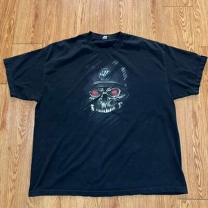 Camisa Negra Metal Mulisha Y2K Combate Grunge Calavera Militar Punk Talla 2XL - Imagen 1 de 7