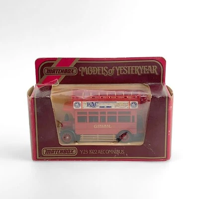 Matchbox Models of Yesteryear Y-23 1922 AEC S Type Bus Made in England RAC AD - Image 1 of 4