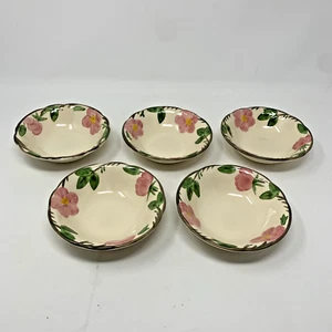 Juego de 5 cuencos de postre franciscano desierto rosa baya Inglaterra 6" flores rosas - Imagen 1 de 7
