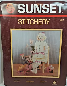 Sunset Stitchery 2854 Elizabeth 18 Inch Doll Kit 1984 Open Package Complete - Picture 1 of 5