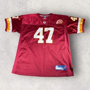 Vintage Reebok Washington Redskins Chris Cooley #47 Stitched Jersey Mens 56 Flaw - Picture 1 of 13