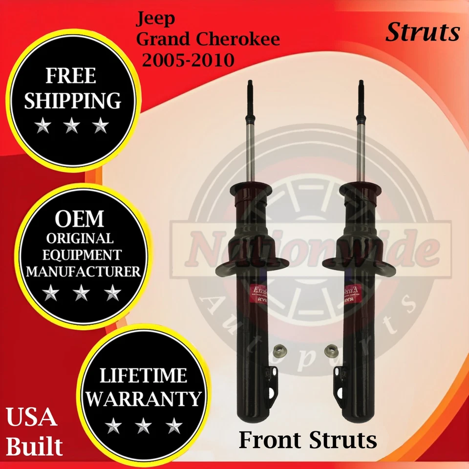 KYB Genuine OEM Front Struts For 2005-2010 Jeep Grand Cherokee Lifetime Warranty - Изображение 1 из 4