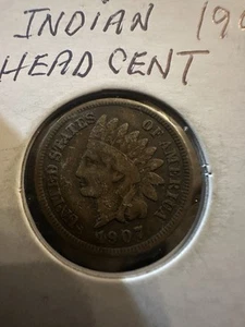 1905, 1906, 1907 Indian Head Cent Coin - Picture 1 of 9