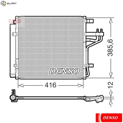 CONDENSER AIR CONDITIONING DCN43014 FOR KIA G3LA/G3LD 1.0L 3cyl MORNING 1.2L - Image 1 of 4