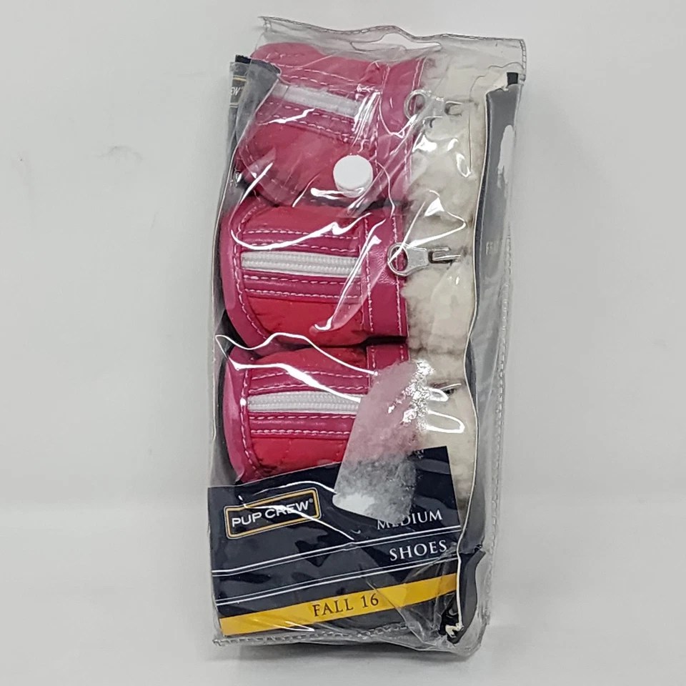 Pup Crew Dog Shoes Medium Set of 4 Boots Zip Ankle Strap Rain Snow Paw Protectio - Image 1 of 4