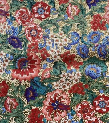 Peggy Toole For Robert Kaufman Fabric FLORENTINE Floral 36 x 22” - Image 1 of 3