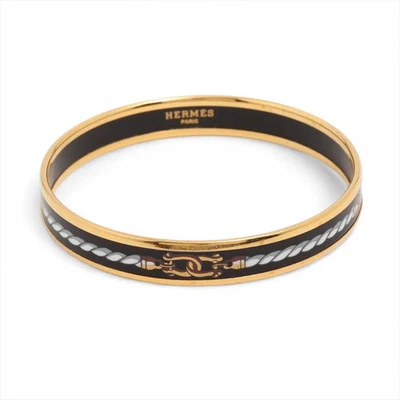 Brazalete Hermès Esmalte PM GP Negro×Dorado Foto 1 de 4