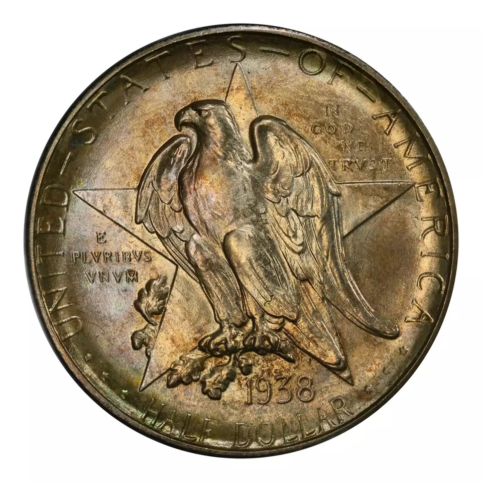 1938-D Texas Commemorative Silver Half Dollar PCGS MS-67 CAC - Image 1 of 4