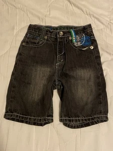 Vintage COOGI Denim Baggy Jean Shorts Jorts Embroidered Pockets Toddler 3T Y2K - Picture 1 of 12