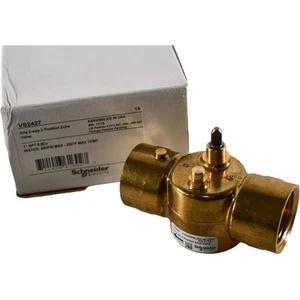 NEW Schneider Electric VS2427 Zone Valve, 2 Way, 1 in., 8.0 Cv NPT, Brass Trim - Picture 1 of 5