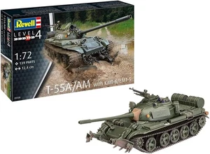 REVELL, Char T-55A/AM WITH KMT-6/EMT-5 à assembler et à peindre, échelle 1/72... - Photo 1/5