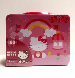 Sanrio Hello Kitty Puzzle in Metal Tin Lunch Box, 100 Pieces Girls Kids Gift Bag - Picture 1 of 8