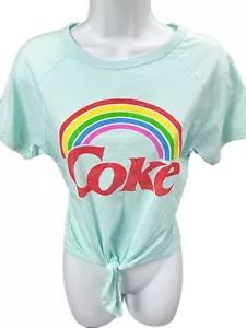 Small Coke Coca Cola Green T Shirt RaiSmall Coke Conbow Pride Tie Waist Pullover - Picture 1 of 4