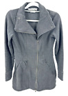 Athleta Cherry Creek Jacket Size Xs Full Zip Fleece Lined Asymmetric Coat Gray